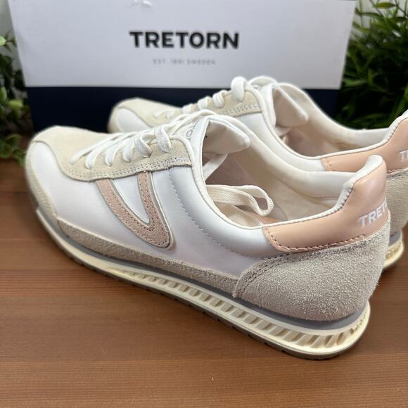 Tretorn Women's Hailey Pink Lace Up Memory Foam Sneakers Size 6.5 - Picture 4 of 9